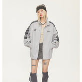 Unisex Jacket Vintage Cardigan Stand Collar Sports Jacket